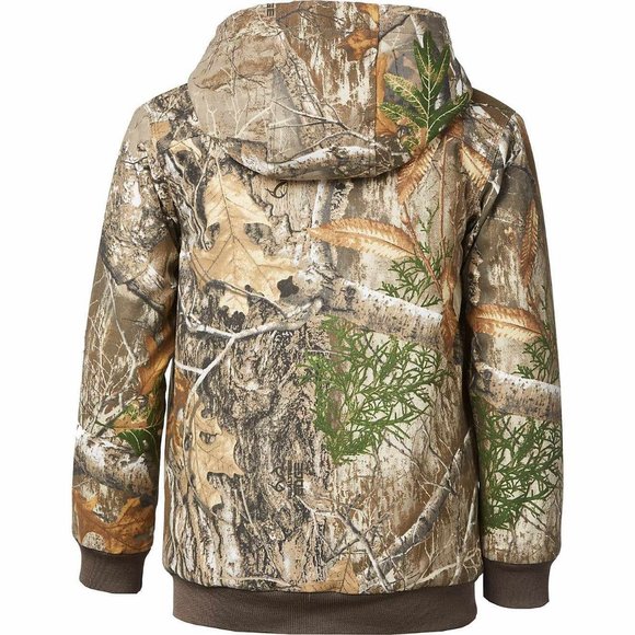 'MEG.OUTDOORS' HUNT-GEAR INSULATED HOODIE CAMO COAT 'REALTREE EDGE' FULL-ZIP - Picture 12 of 16